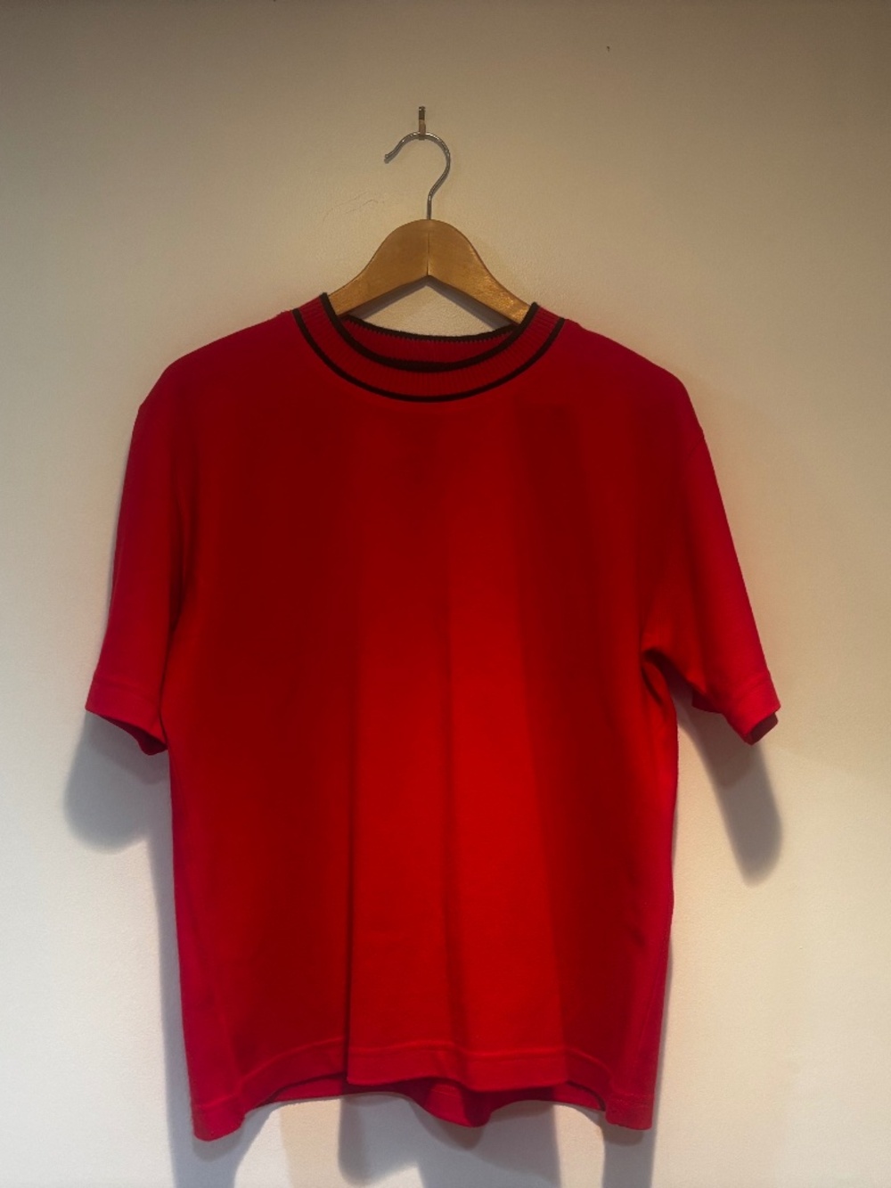 Eccobay Red Mock Sweater Tee Size Large